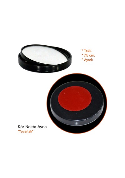 Carub Kör Nokta Ayna Yuvarlak 75 Mm Ayarlı Siyah Tekli Br0221233
