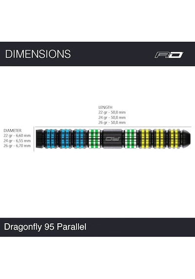 Red Dragon Dragonfly 95 Black Parallel % 95 Tungsten Çelik Uçlu Dart Oku