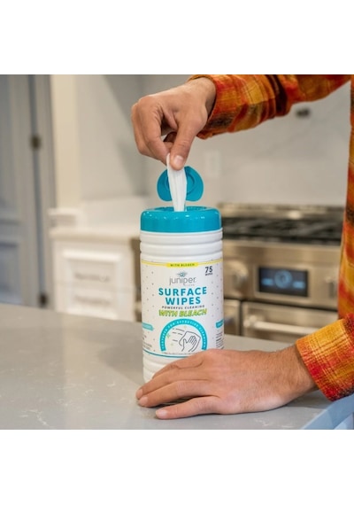 Juniper Clean Çamaşır Sulu Yüzey Temizleyici Islak Mendil 2 Adet 75'li