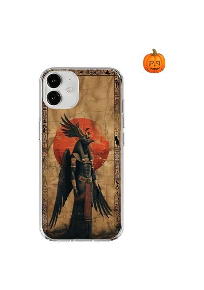 Apple Uyumlu iPhone 12 Şeffaf Kılıf Antik Mısır 7 Tasarımlı