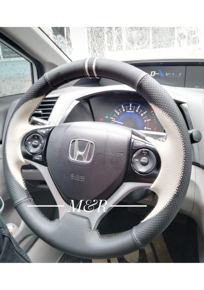 Honda Cıvıc Fb7 Spor Kombin  Kaplama Deri Direksiyon Kılıfı Siyah