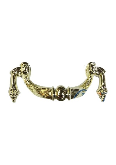 Dekoratif Zamak Üzümlü Kulp - 64mm, Sarı, 1 Adet