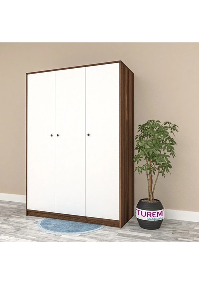 Troy 3 Kapılı Gardırop Mdf Sis Gri