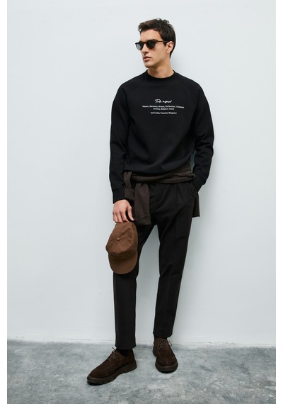 Lufian Cole Erkek Sweatshirt Siyah Siyah 112030199100100