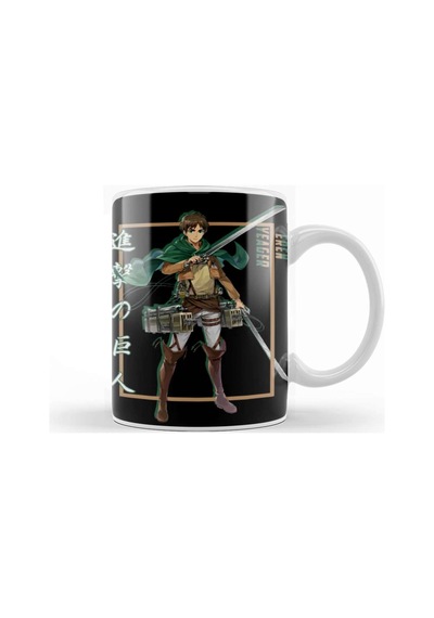 Attack On Titan Eren Yeager Shadow Design Kupa Bardak Porselen Karışık