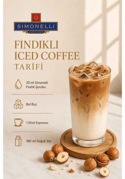 Simonelli Fındık Hazelnut Aromalı Kahve ve Kokteyl Şurubu 700 ML + Pompa
