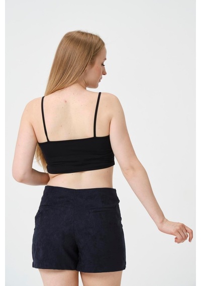 Kadın Kısa Crop Askılı Krop Çok Renkli