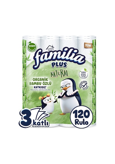 Familia Plus Natural Tuvalet Kağıdı 3 x 40 Rulo