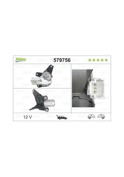 Renault Megane 2 Silecek Motoru Arka 2004-2009 Valeo 579756