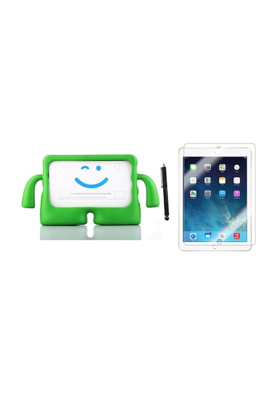 Ipad 6.nesil 9.7" 2018 A1893 A1954 Kılıf Karakter Ibuy Silikon Kılıf + Ekran Koruyucu Arka Kapak