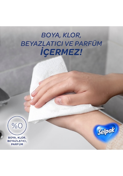 Selpak El ve Yüz Havlusu Kutulu Mermer Desen 10 x 80'li