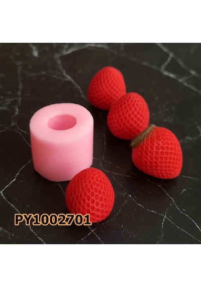 Pk1002701 - Silikon Kalıp Mum Kalıbı Çilek Bütün