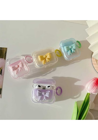 Apple Uyumlu iPhone  1/2. Nesil  Koruyucu Bluetooth Kulaklık Kılıfı Figürlü Fiyonk Airpods 1/2. Nesil