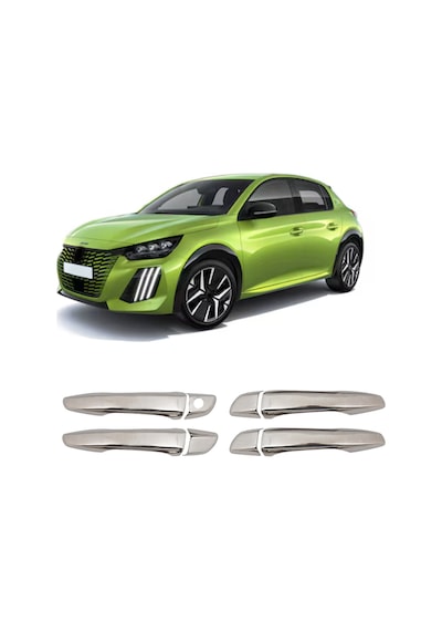 Peugeot 208 Uyumlu 2020 Ve Üzeri Krom Kapı Kolu 4 Kapı Paslanmaz Çelik