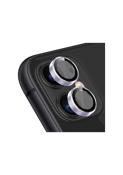 Buff Apple Uyumlu iPhone 11 / 12 / 12 Mini Kamera Metal Lens Koruyucu Mor