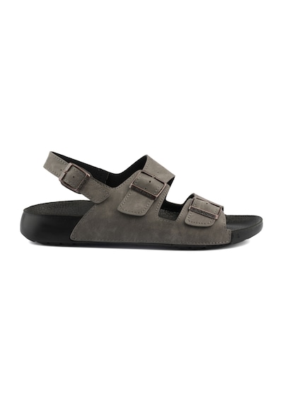 Roy Jones Barcelona Urban Sandals Rahat Yumuşak Tabanlı Erkek Sandalet-gri Haki