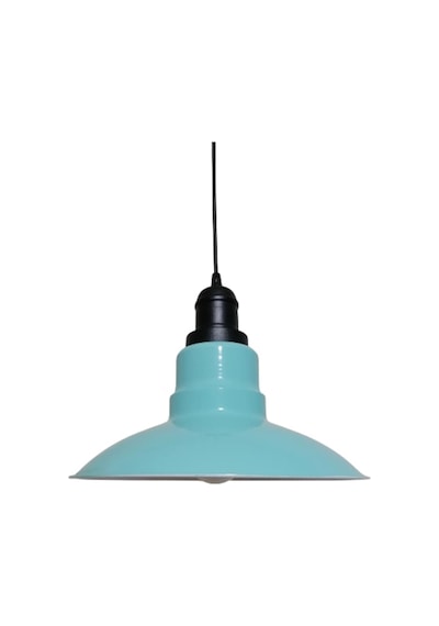 Riolight Retro Turkuaz Içi Beyaz Tekli Metal Sarkıt Çap: 30Cm (538287581)
