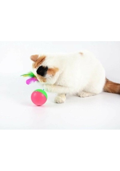 Kedi Oyuncağı Devrilmez Tüylü Fareli Denge Topu
