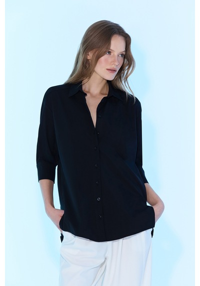 Sagaza Studio Ss6033 Regular Fit Gömlek Siyah