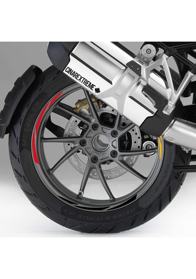 Germany Desing Siyah Kırmızı Sarı Almanya Jant Şeridi Sticker Çınar Extreme
