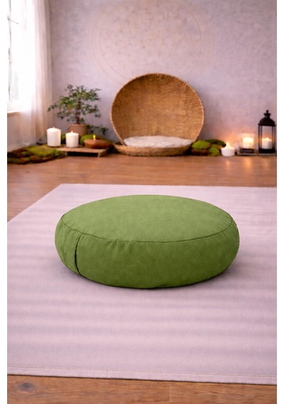 Zafu Yoga Meditasyon Minderi - Yuvarlak Meditasyon Minderi Yeşil