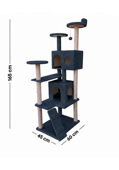 Missidea Nr-0063 Kule Kedi Evi Tırmalama Antrasit