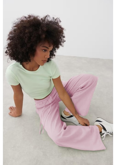 Madmext Pembe Elastik Belli Bol Kesim Pantolon Mg2020-pembe Pembe