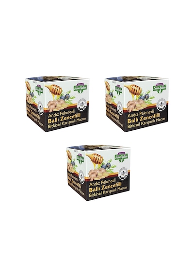 3 Adet Andız Pekmezli Ballı Zencefilli Karışımlı Macun 350 Gr, Lokman Sena Sultan