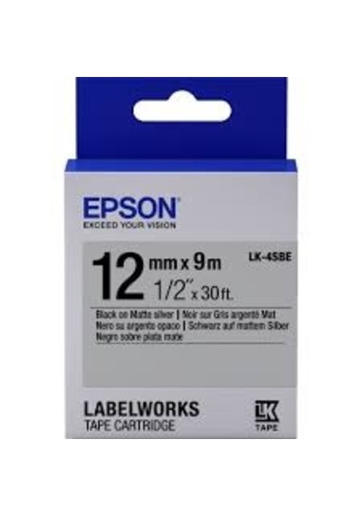 Epson Lk-5tbn Şeffaf Üzeri Siyah 18mm 9metre Etiket