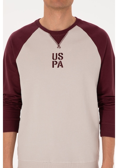U.S. Polo Assn. Erkek Bisiklet Yaka Regular Fit Bordo İnce Sweatshirt 50315420-VR177