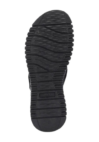 Forelli 38507 Alice-g Siyah Kadın Comfort Deri Sandalet 001