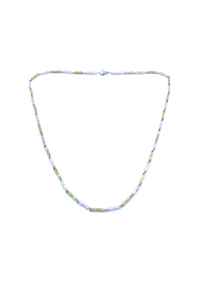FerizZ 316L Çelik Çift Renkli 55 CM Erkek Zincir ZN-225 Sarı