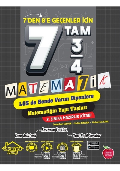 Newton 7Den 8E Geçenlere 8.Sınıf Matematik Hazırlık Kitabı