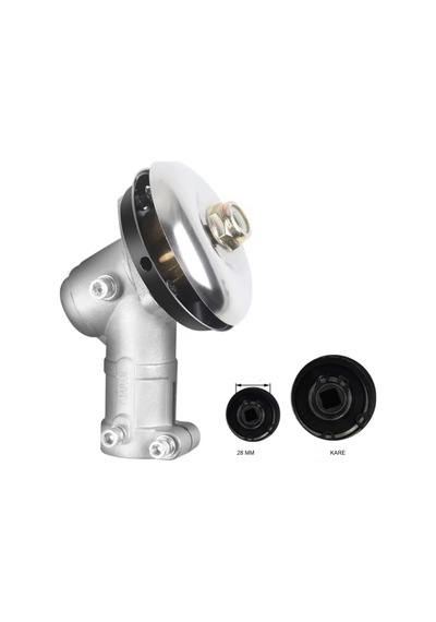 Hsgl Motorlu Tırpan Rediktör Kare 28 Mm 4t Tırpan Başlık Yedek Parça Aksesuar