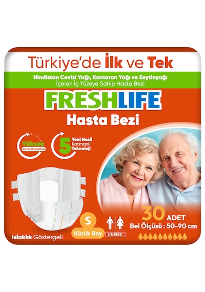 Freshlife Small Bel Bantlı Yetişkin Hasta Bezi 30 Adet