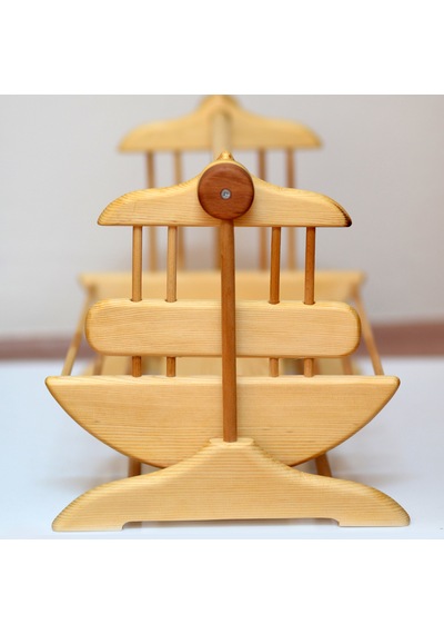 Kişiye Özel İsimli Ahşap Oyuncak Bebek Beşiği 50x30x30 Cm Minderli El Yapımı