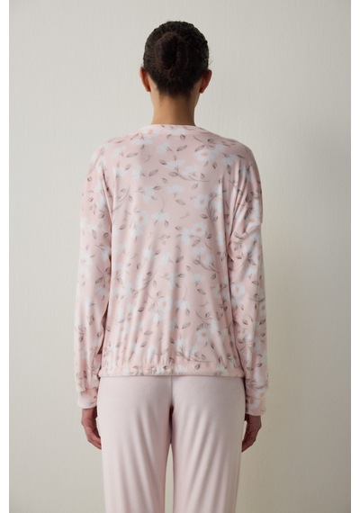 Penti Açık Pembe Ellie Termal Etkili Sweatshirt Pijama Üstü