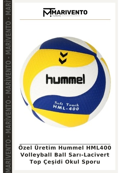 Özel Üretim Hummel Hml400 Volleyball Ball Sarı-lacivert Top Çeşidi Okul Sporu Sarı - Lacivert