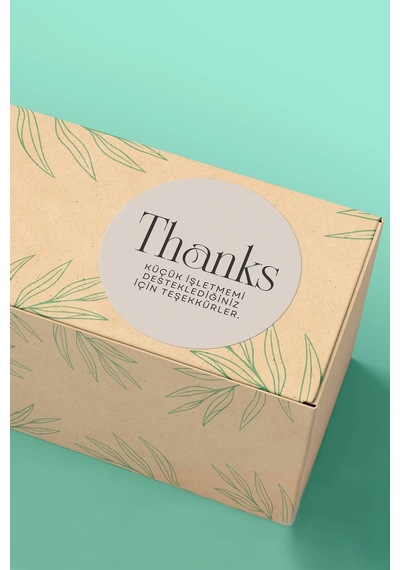 Thanks Küçük İşletme Sticker 3x3cm St2180 Çok Renkli