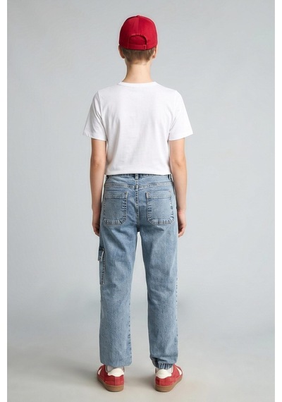 Defacto Kargo Cepli Jogger Fit Jean Pantolon Erkek Çocuk C4601a826aube394 Mavi-be394