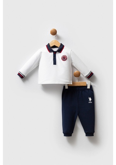 U.S. Polo Assn. Erkek Bebek 2li Takım -  Beyaz Beyaz