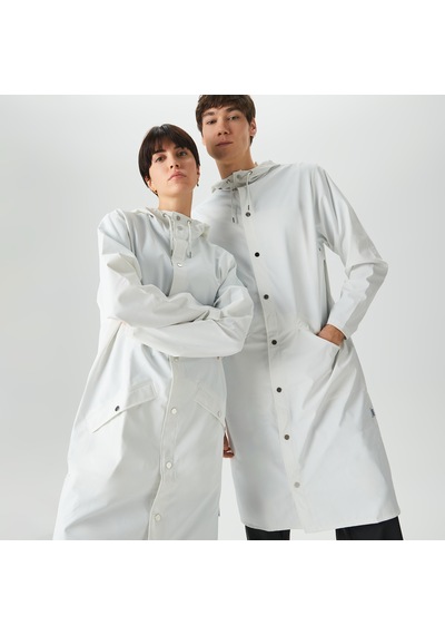 Rains Longer Unisex Beyaz Yağmurluk