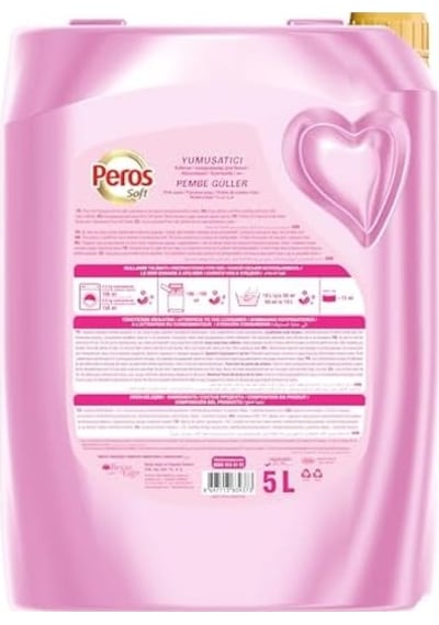 Peros Soft Yumuşatacı Pembe Güller 5000 Ml 4 Paketi