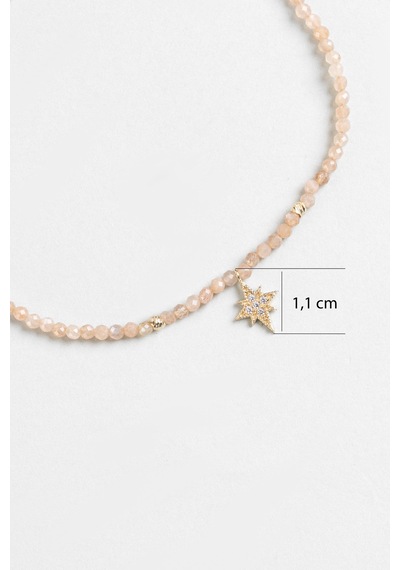 Kuzey Yıldızı Güneş Taşlı 18 Cm 14 Ayar Sarı Altın Bileklik