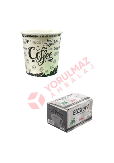 4 Oz 100 Cc Karton Bardak 100 Adet + Ahşap Karıştırıcı Hediyeli Siyah