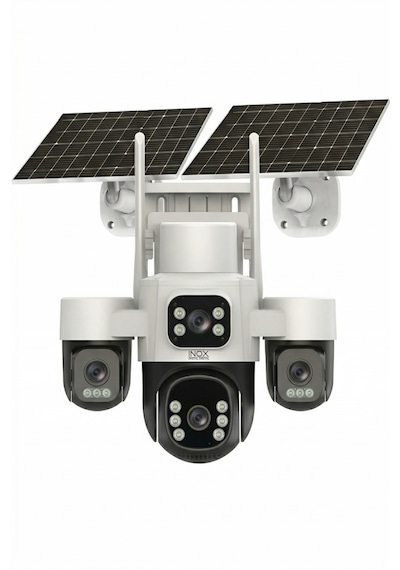 Inox-x14 4 Lensli Esım Destekli 4g Solar Güneş Enerjili Kablosuz Dış Mekan Ptz Güvenlik Kamerası