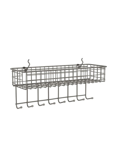 Diversified Pegboard & Duvara Monte Raf Sepeti Ve Kanca İstasyonu, 40,64 Cm U X 14,0 Cm G, Endüstriyel Gri Belirtilmemiş