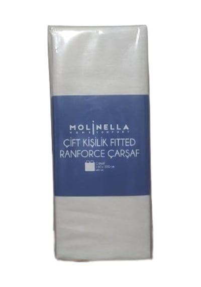 Molinella Çift Kişilik Beyaz Çarşaf 160 x 200