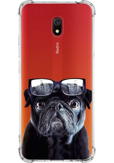 Xiaomi Redmi 8a Uyumlu Köpek 3 Baskılı Şeffaf Köşe Korumalı Antişok Kılıf
