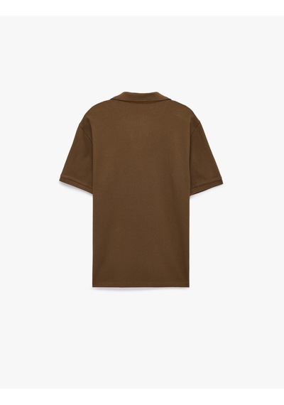 Koton Regular Fit Kısa Kollu Pamuklu Polo Yaka Tişört Kahverengi 6sam10393mk Kahve